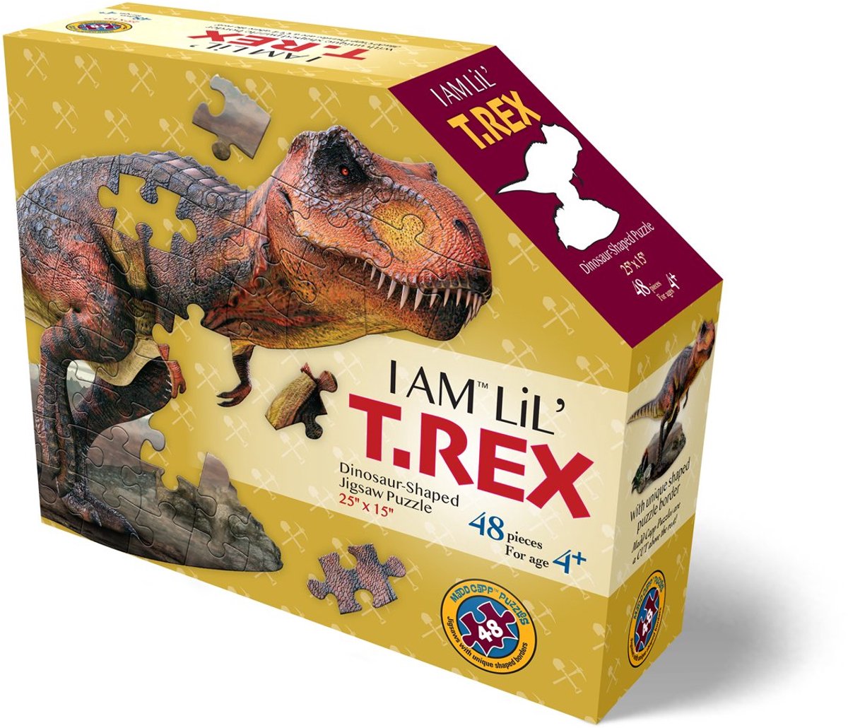 MAD CAPP puzzel T-Rex legpuzzel voor kinderen 48 stukjes.
