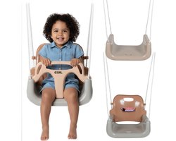Kinderschommel - Babyschommel Peuterschommel - Binnen Buiten Spelen - 3-in-1 Verstelbaar - 22x31x50 CM - Perzik