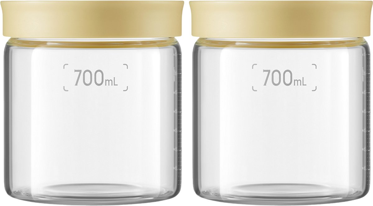 Buydeem CS1014 - Voedselopslag - 700ml - Mellow Yellow - Glas