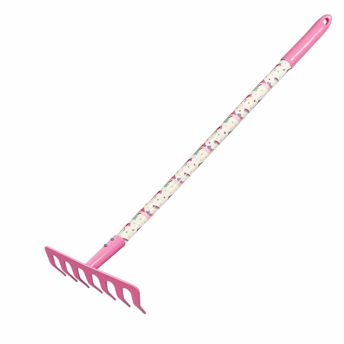 Greenmill GR0148A - Kinder Tuinhark - Metaal - Houten Stok met PVC - 64cm
