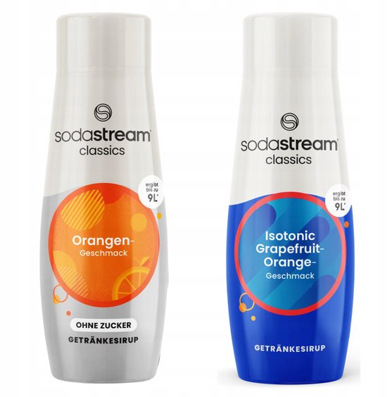 SodaStream - Oranje Zero & Izotonische Grapefruit Siroop Set - Suikervrije Verfrissing