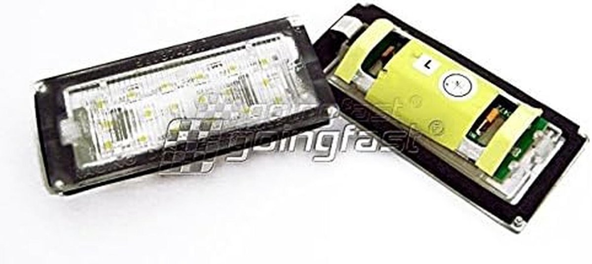 Kentekenplaatverlichting LED - Registratievrij E-keurmerk - Auto Verlichting - Geen Foutmelding Canbus - Set van 2 modules - Wit