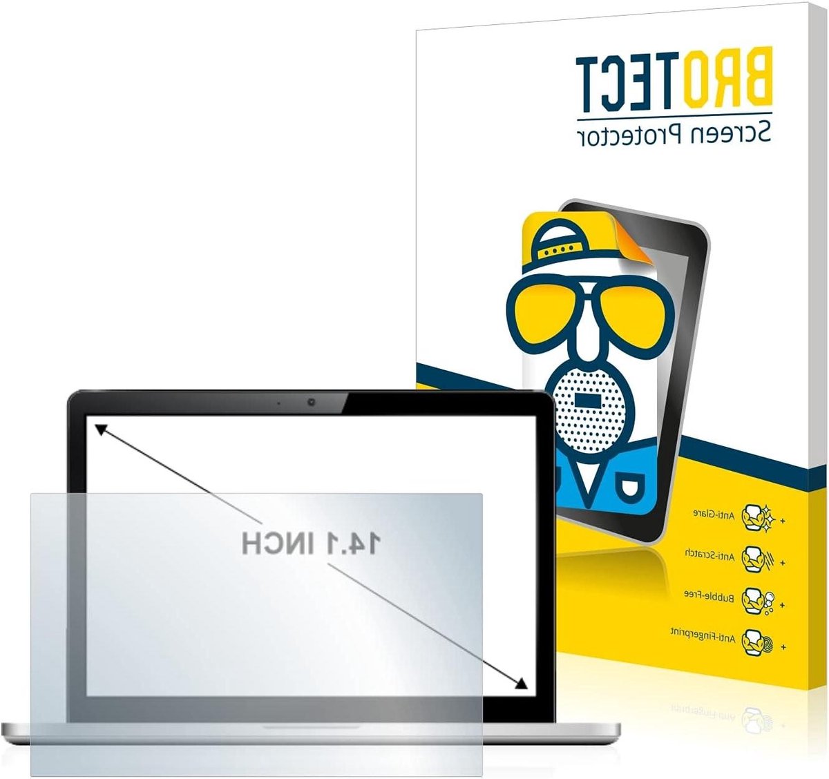 Schermfolie Laptop - Matte Protector - Scherm Beschermen - Anti Vingerafdruk - 14.1 Inch - Mat