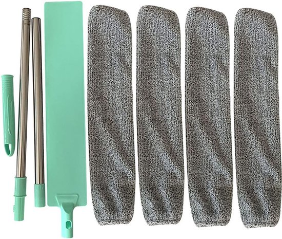 Stofdoek Lange Steel - Microvezel Duster - Snel Reinigen - Verstelbare Lengte - Tot 125cm - Grijs — afbeelding 2