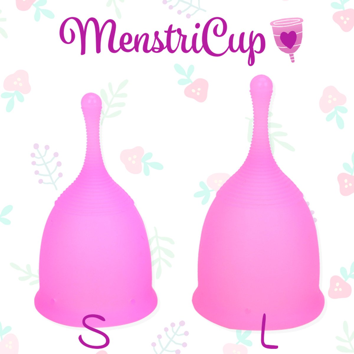MenstriCup menstruatiecup set roze maat S + L