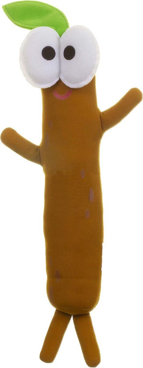 Zingende Pluche Stok - Zacht Speelgoed - Kinderen Amuseren - Drukt op Buik Speelt Lied - 25.5 cm - Bruin