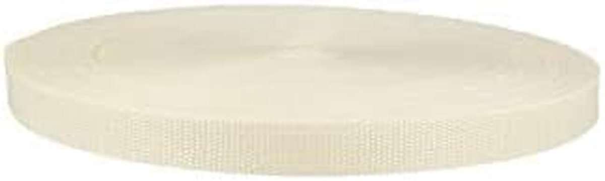 Tasband Polypropyleen - Gordel Banden - Tassen Maken - 100% Polypropyleen Materiaal - 5 Meter x 30 mm - Naturel