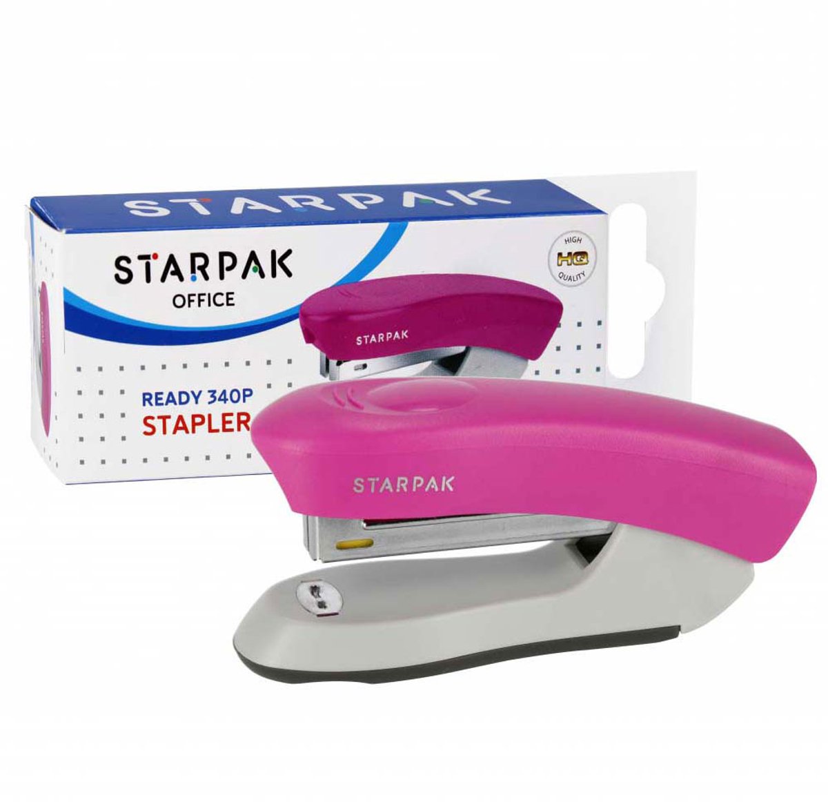Lobbes nietmachine roze Starpak 340 P - stevige kinder nietmachine.