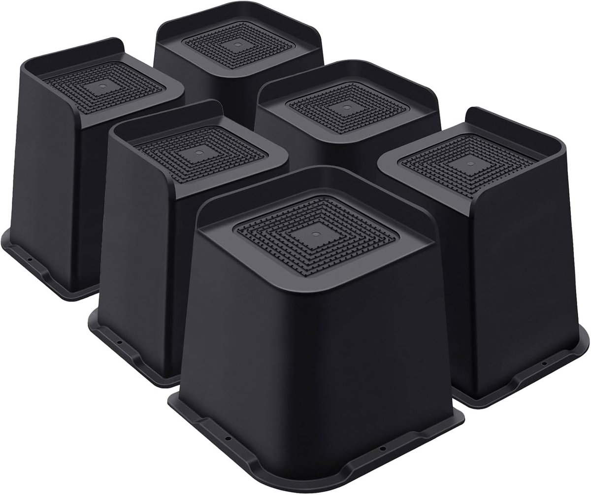 Bedverhogers Set - Meubel Lifters - Extra Hoogte Creëren - Robuuste Constructie - 15 cm Verhoging - Zwart
