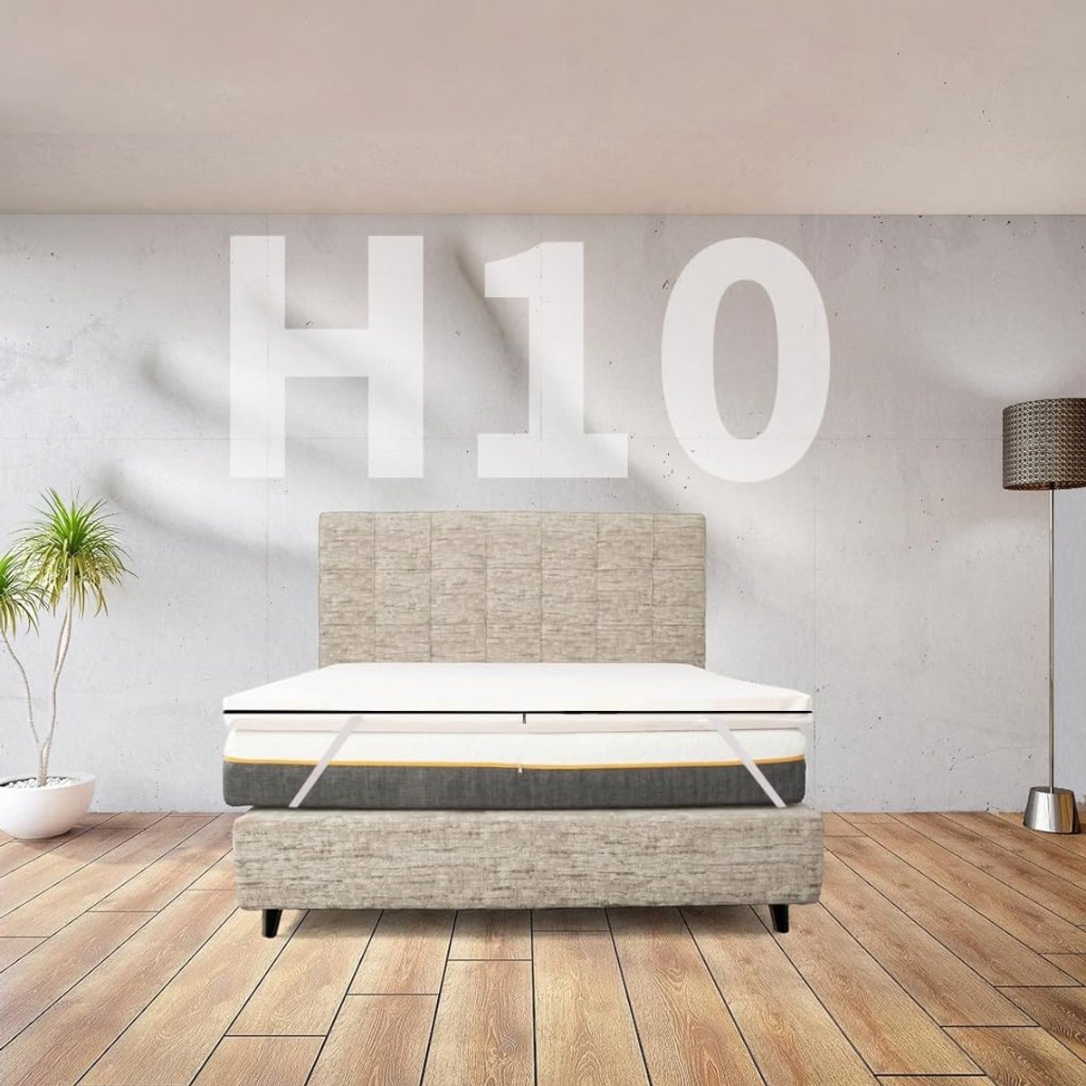 Traagschuim Topper - Matras Oplegger - Verbeteren Slaapcomfort - 10 cm Hoogte - 160x200 cm