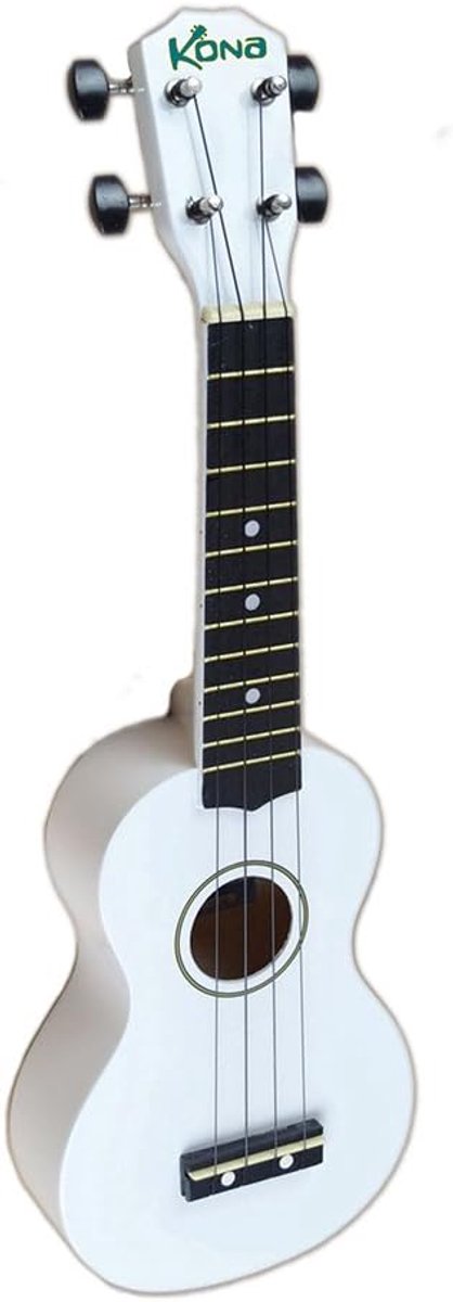 Sopraan Ukelele - Klein Gitaartje - Beginners Muziek - Glanzende Afwerking - 21 Inch - Wit