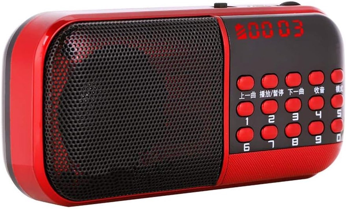 Draagbare FM Radio - Mini Speaker - Nieuws Muziek Luisteren - Groot LCD Scherm
