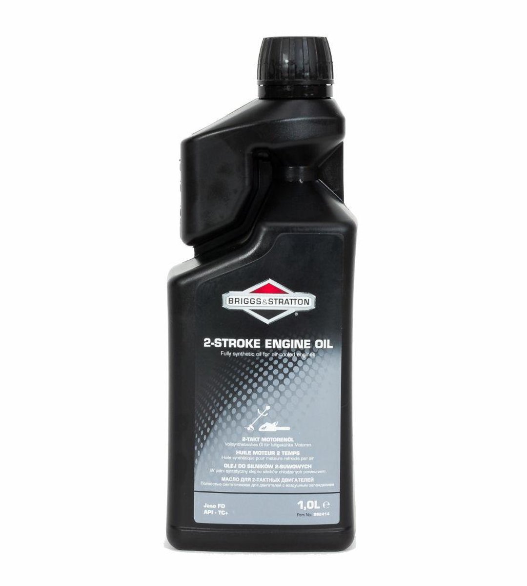 Briggs & Stratton Professionele 2-Takt Olie - 1 Liter - 100% Synthetisch - JASO FD / API TC+ - Voor Kettingzagen, Trimmers en Maaiers - 992414