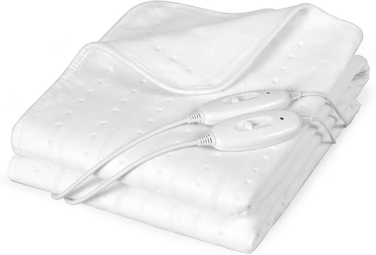 Verwarmde Topper - Elektrische Dekens - Comfortabele Nachtrust - Dubbele Regeling - 2-Persoons - Wit