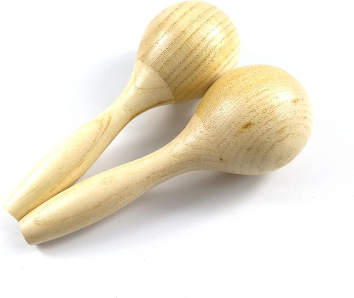 Houten Maracas - Rammelaar shaker - Muziek educatie - Ongeverfd ontwerp - 15 cm lengte