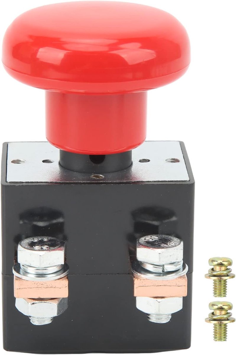 Noodstop Drukschakelaar - Noodschakelaar Veiligheid - Automatisch Circuit - IP67 Waterdicht - 50mm Montagegat - Rood