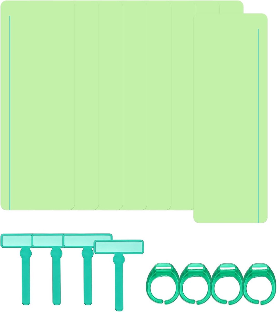 Leesstrips Set - Geleide Lezers - Dyslexie Ondersteuning - Flexibel Duurzaam Materiaal - Verschillende Maten - Groen