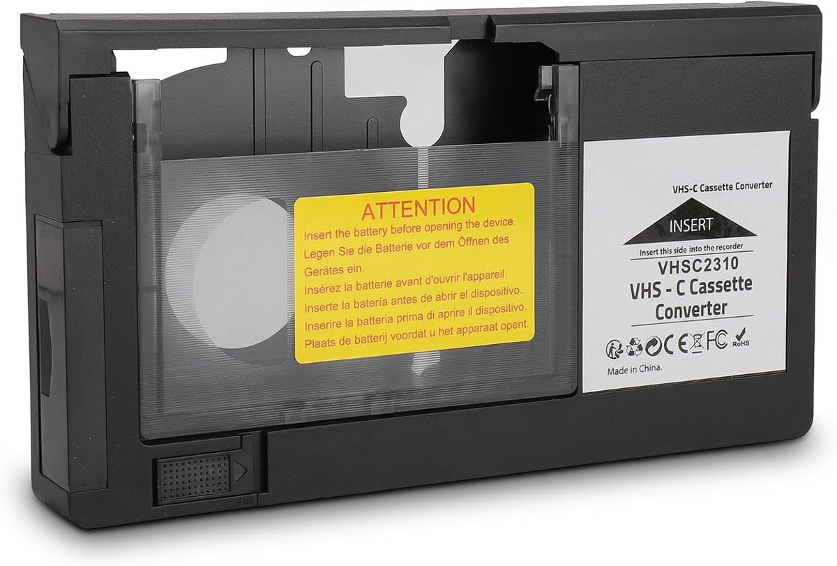 VHS C Cassette Adapter voor Camcorders - Converter voor VHS-C en S-VHS