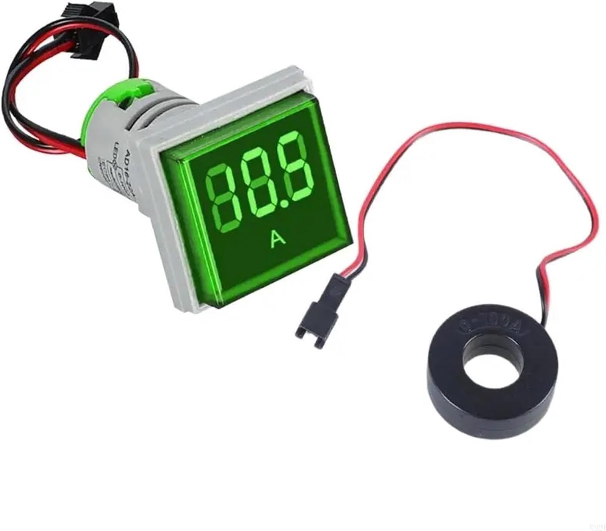 Digitale Stroommeter - Energieverbruik Meter - Elektra Meten - 22mm Vierkante Kop - Met Display - Groen