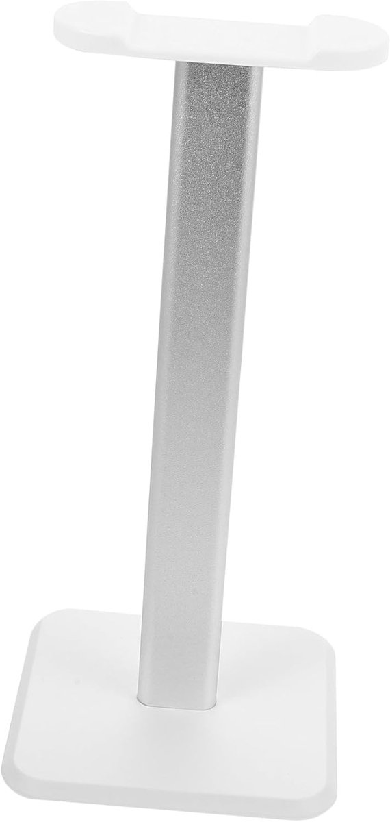 Hoofdtelefoonstandaard - Hoofdtelefoonhouder - Bureau Organisatie - Volledig Aluminium - 10.5x10.5x22cm - Wit