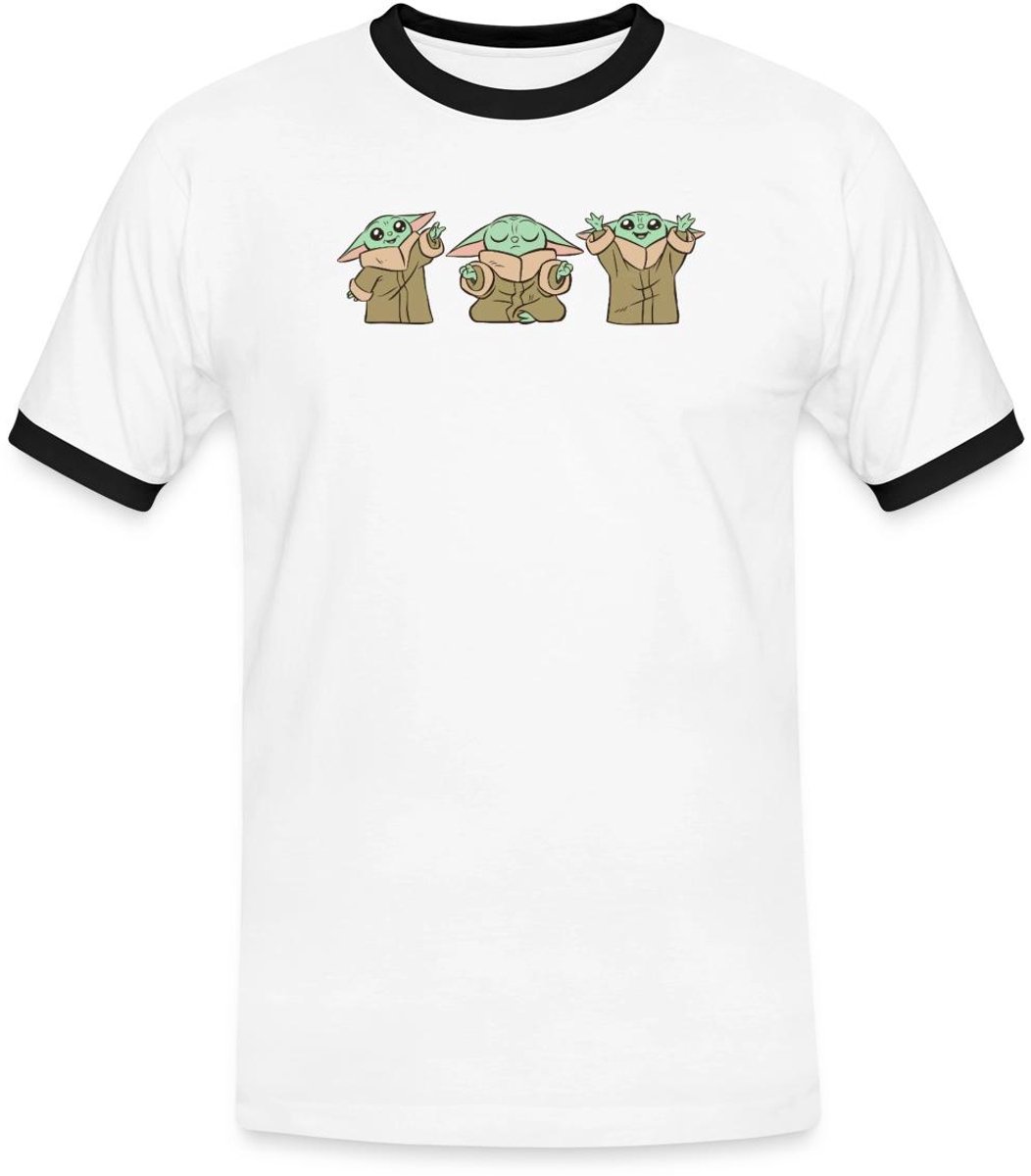 Star Wars Mandalorian Baby Yoda Mannen Contrast Shirt