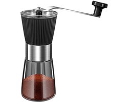 Handmatige koffiemolen – Bonenmaler – Koffiemolen – Poedermolen – Roestvrij staal – Zwart