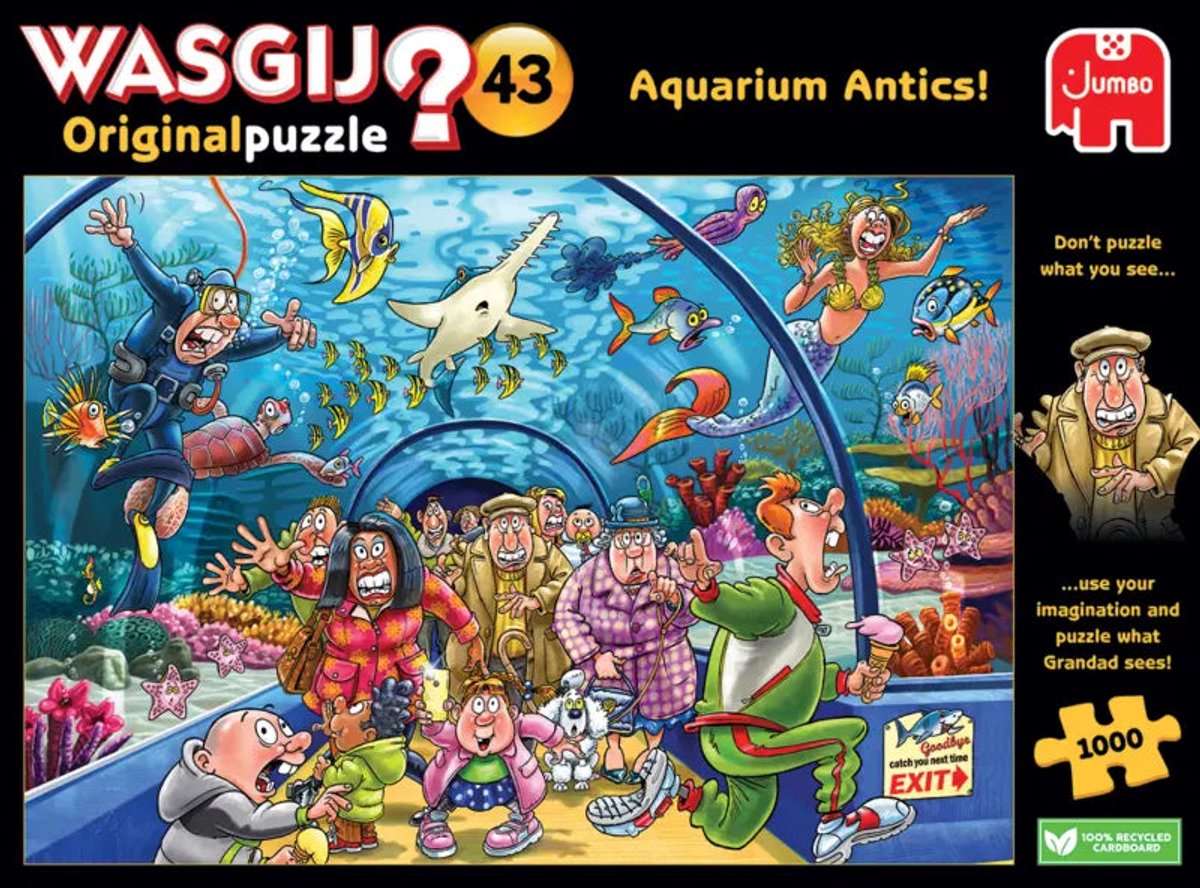 Wasgij Original 43 - Aquarium Capriolen! - 1000 stukjes puzzel - Legpuzzel — afbeelding 6