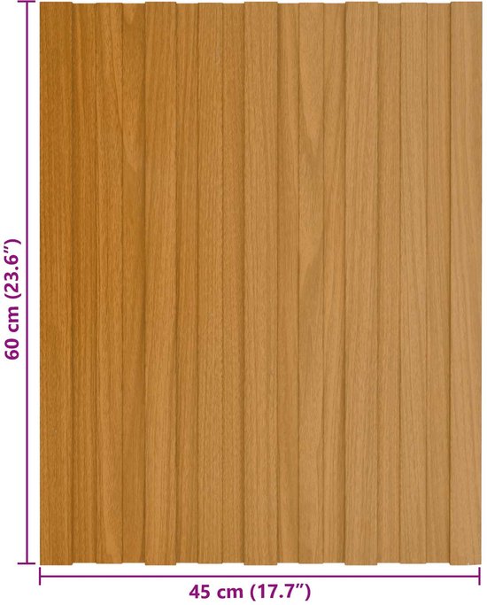 vidaXL - Dakpaneel - 12 - pcs - Naturel - 60 - x - 45 - cm - Gegalvaniseerd - staal van VidaXL — afbeelding 5