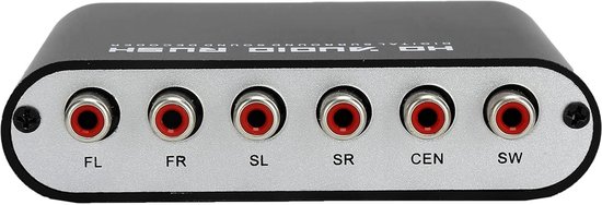 Digitale Audio Converter - 5.1 CH Decoder - Thuisbioscoop Geluid - Optisch Coaxiaal Invoer — afbeelding 5