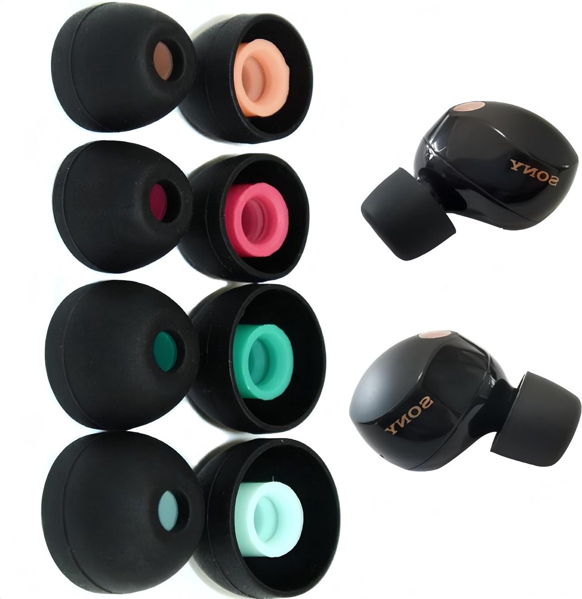 Comfortabele Silicone Oordopjes Tips voor Draadloze Oordopjes, Inclusief Opbergdoos, 4 Paar, Geschikt voor Diverse Modellen