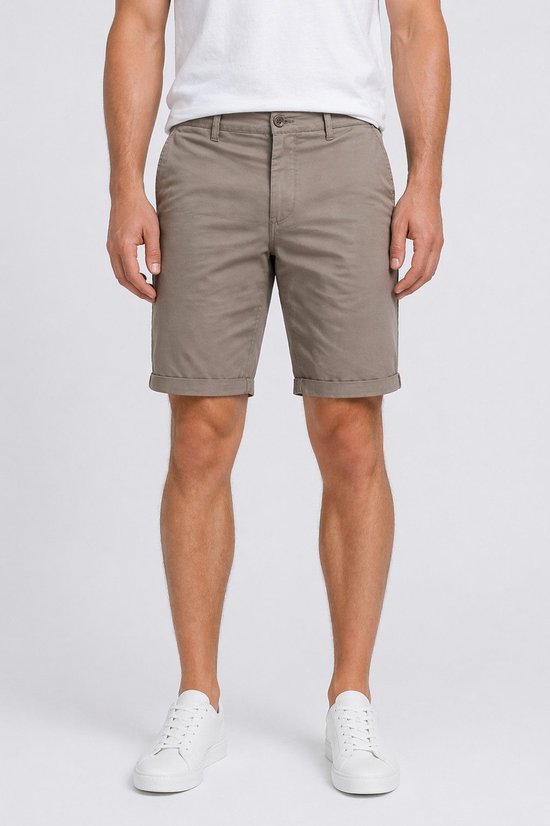 Smith & Solo korte broek heren - chino shorts heren - katoen Zand 34