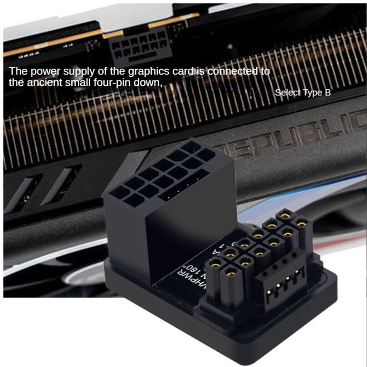ATX3.0 16-pins mannelijk naar 16-pins vrouwelijk PCIe 5.0 12V HPWR-voedingsadapter 16-pins 12+4-pins mannelijke kabelconnector