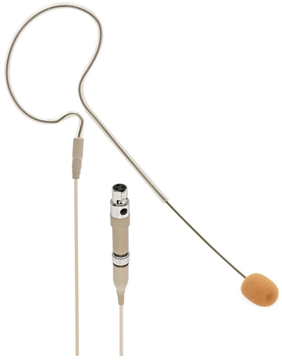 SubZero Eenhoornkoptelefoonmicrofoon, compatibel met AKG-systemen, bruin