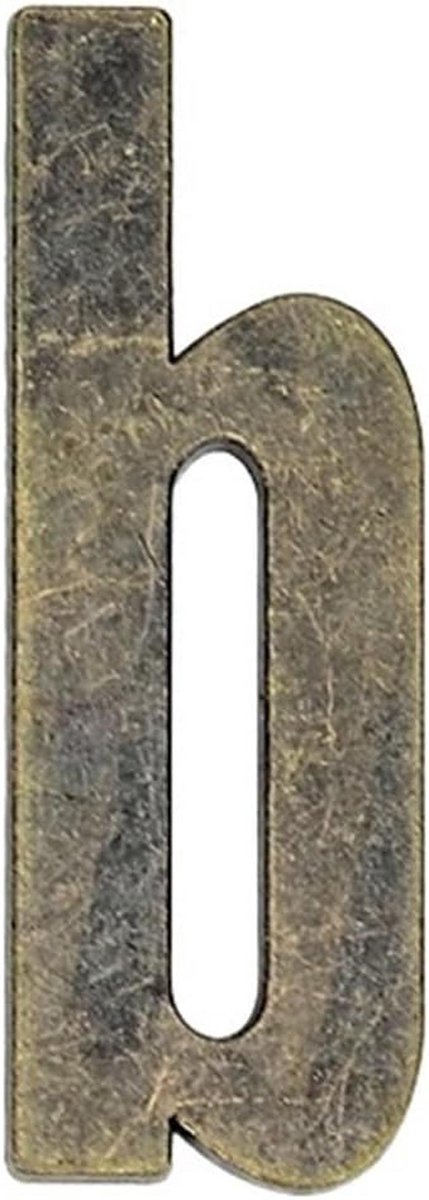 Metalen Huisnummer - Deur Letter - Appartement Deur - Duurzaam Metaal - 5x3cm - Letter B