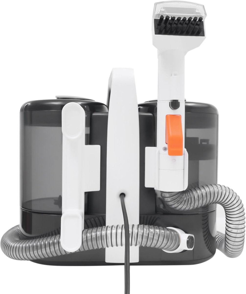 Stofferingsreiniger Natzuiger - Bekledingsreiniger Tapijtreiniger - Vlekken Verwijderen - 15 kPa Zuigkracht - 600W Vermogen - Wit Zwart