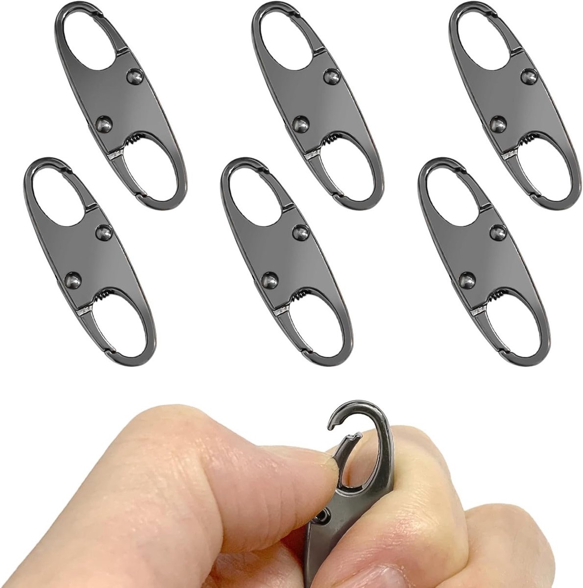 Set van 6 Antidiefstal Lock Clips voor Bagage, Rugzak en Camping - Ideaal voor Reizen en Outdoor Activiteiten