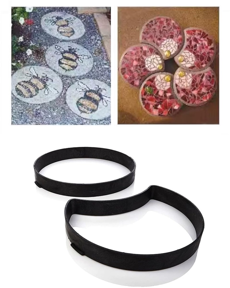 Betonplaat Mallen - Pad Maker - Tuin Bestraten - Herbruikbaar ABS Plastic - 34 x 4 cm