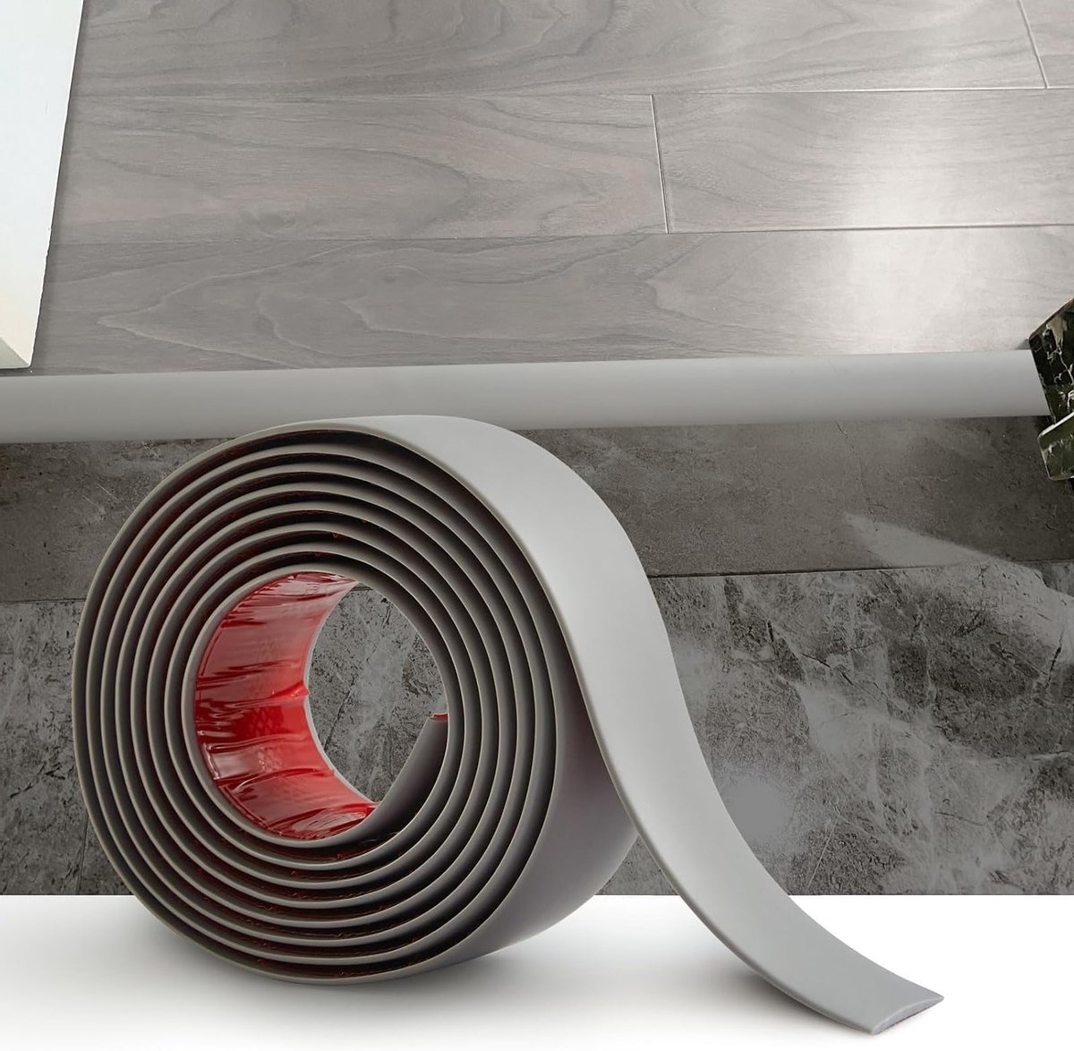 PVC Deurverdeler Strip voor Laminaatvloeren - Zelfklevende Vloerovergangsstrip, Plat Lamin