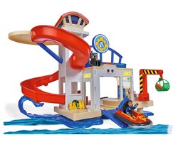 Simba Brandweerman Sam Ocean Rescue Station speelset met accessoires.