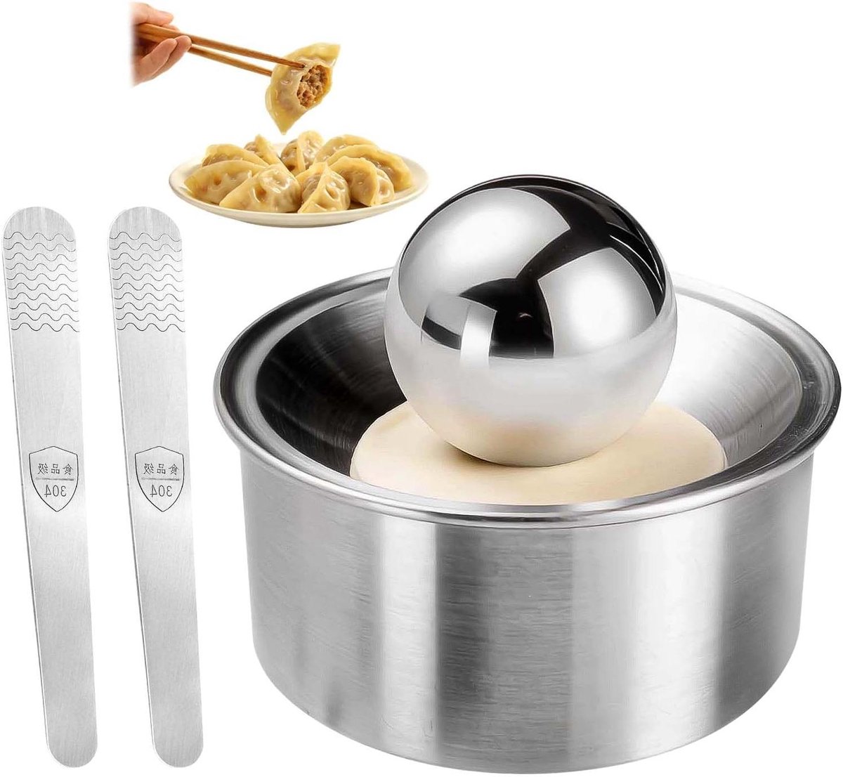 Dumpling Maker - Deeg Vorm - Thuis Koken - Roestvrij Staal - Ronde Vorm - Zilver