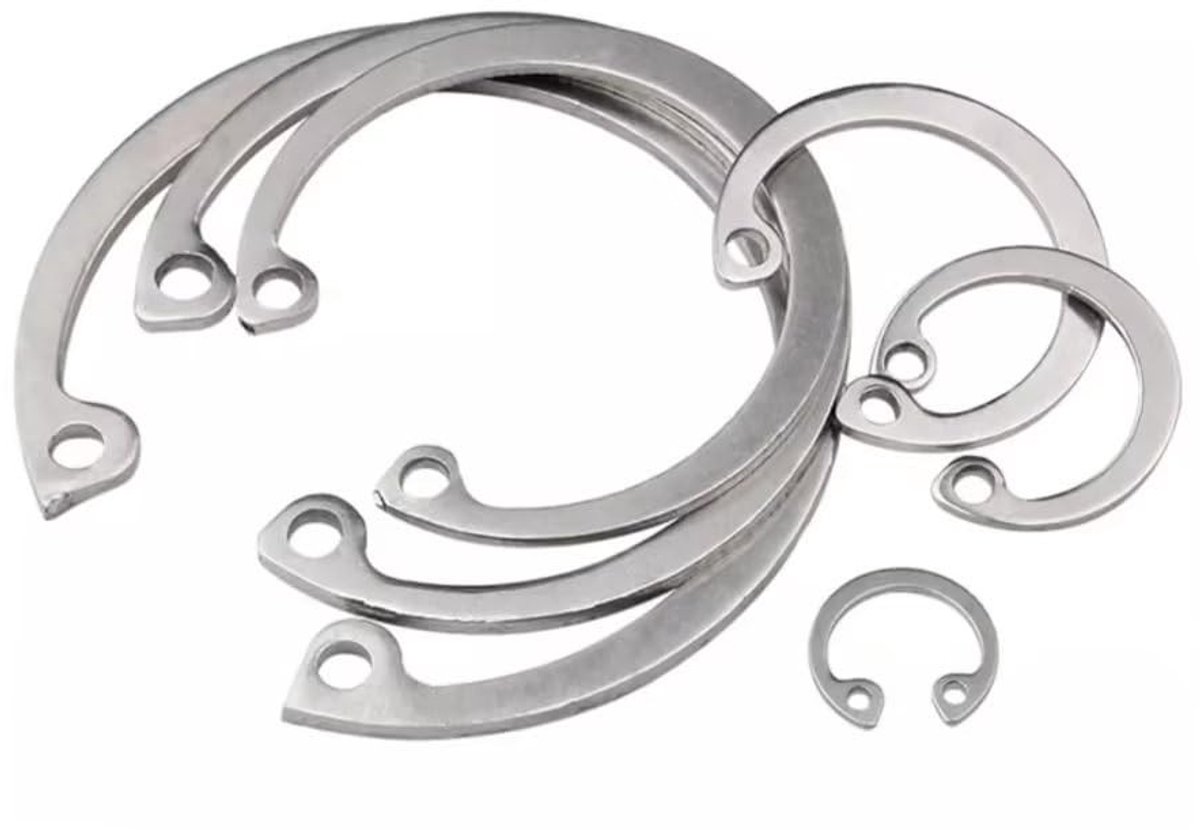 aladdien - Roestvrij staal Snap Ring Circlips - Externe borgringen - M40 - Circlips voor bevestiging - 10 stuks - Geschikt voor diverse toepassingen