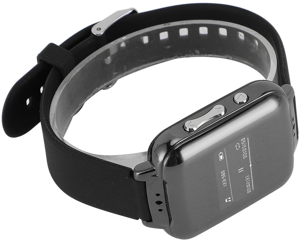 ONF3 - Voice Recorder-horloge - Geluidsrecorder met Ruisonderdrukking - Compact en multifunctioneel - MP3-functie - Geschikt voor opnames - Zwart