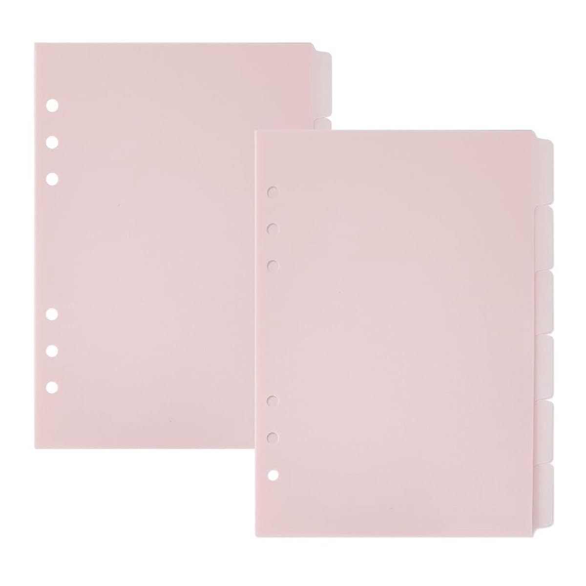 aladdien - Indexbindmiddelverdelers - 12 vellen A5 - Plastic verdelers - Roze - Planner accessoires - Notitieboek indeling - Geschikt voor school en...
