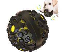 CYBERNOVA Interactive Durable Dog Play Ball, Chew Ball for Dogs, Cute Squeaky Dog Ball for Small, Medium, Large Breeds (Black)