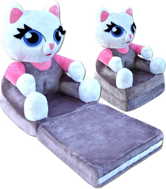 Kinderfauteuil, Kinderbank 2 in 1, openklappen Mini Stoel, knuffelstoel, uitklapbare kinderbankje, Kindermeubel voor kinderkamer — afbeelding 3