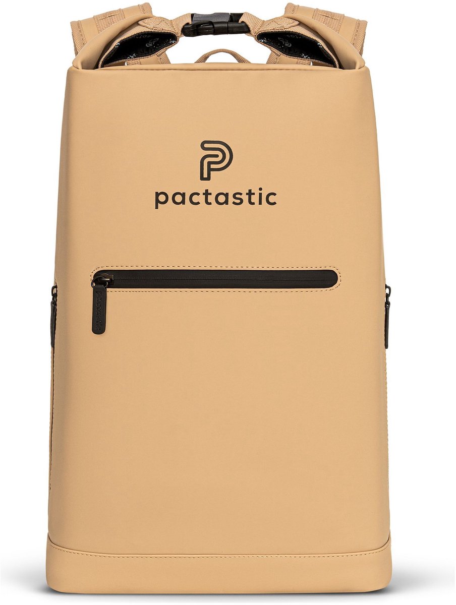 Pactastic Daypack Rugzak met laptopvak Urban Collection Rolltop Backpack 50 cm 27L Beige
