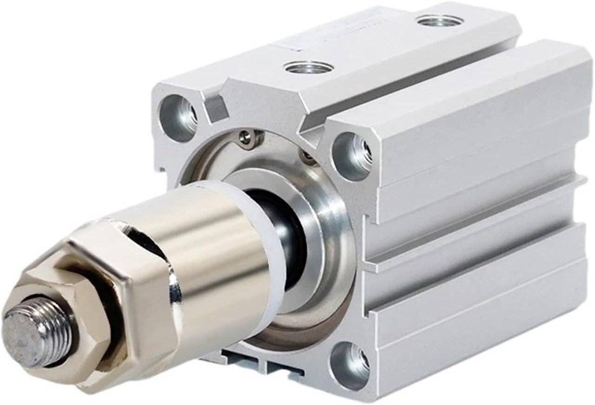 Perslucht Cilinders - Pneumatische Cilinder - Automatisering Toepassingen - Compact Ontwerp - Slag 10-30mm - Zilverkleurig