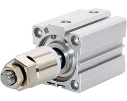 Perslucht Cilinders - Pneumatische Cilinder - Automatisering Toepassingen - Compact Ontwerp - Slag 10-30mm - Zilverkleurig
