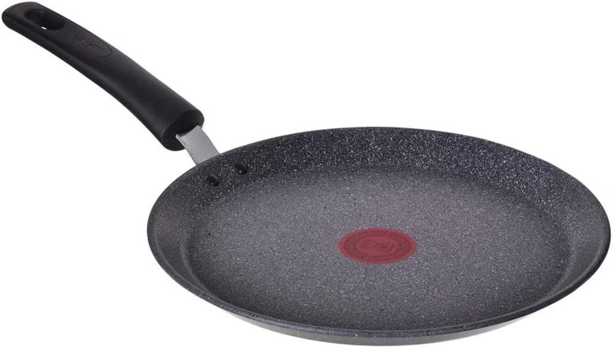 Pannenkoekenpan Koekenpan Lekkere Pannenkoeken Bakken Natuurlijke Anti-aanbaklaag 25 cm Zwart