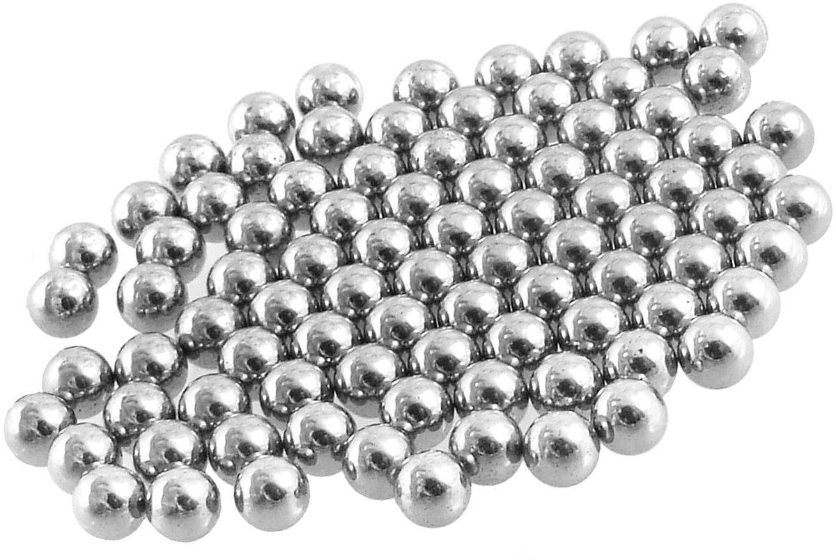 aladdien - Fietskogellagers - Stalen Kogellagers - Set van 72 - 4 mm Diameter - Ideaal voor Onderhoud - Geschikt voor Fietsen - Zilver